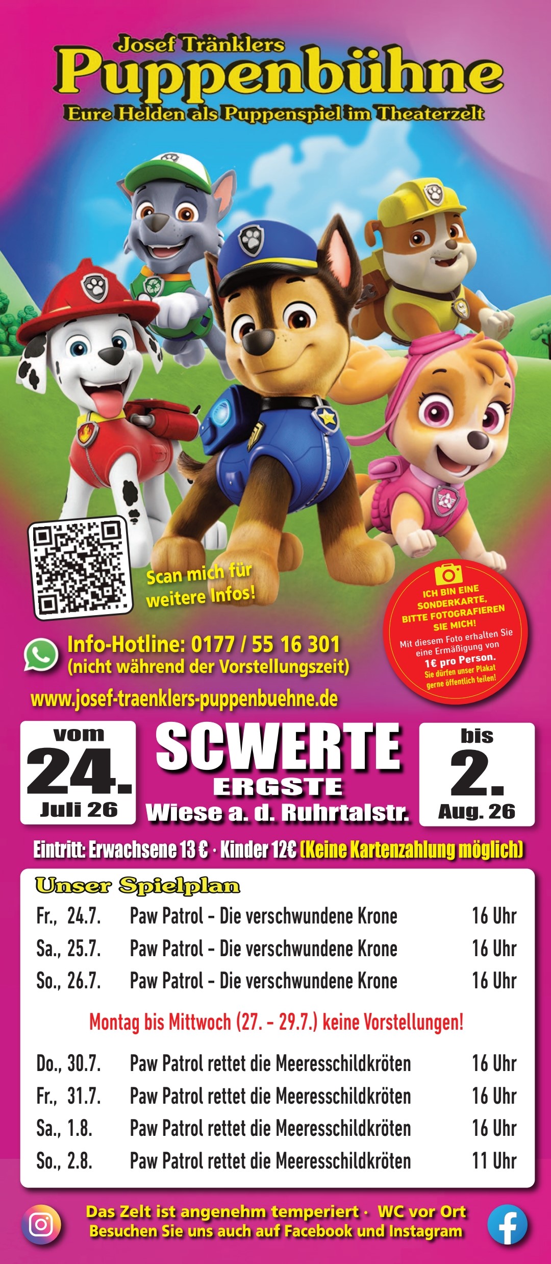 Kinderland Corellino steht vom 24.7. - 6.9.2026 in Hamm