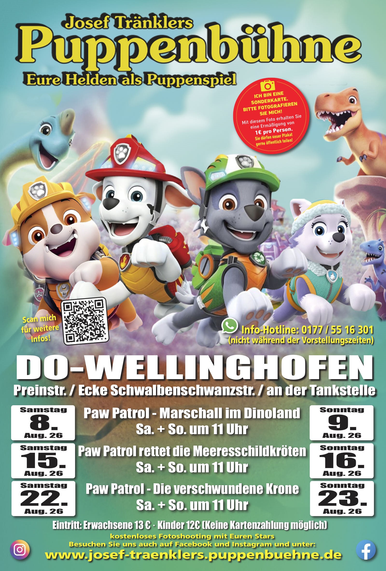 Josef Tränklers Puppenbühne gastiert im August 2026 in Dortmund-Wellinghofen